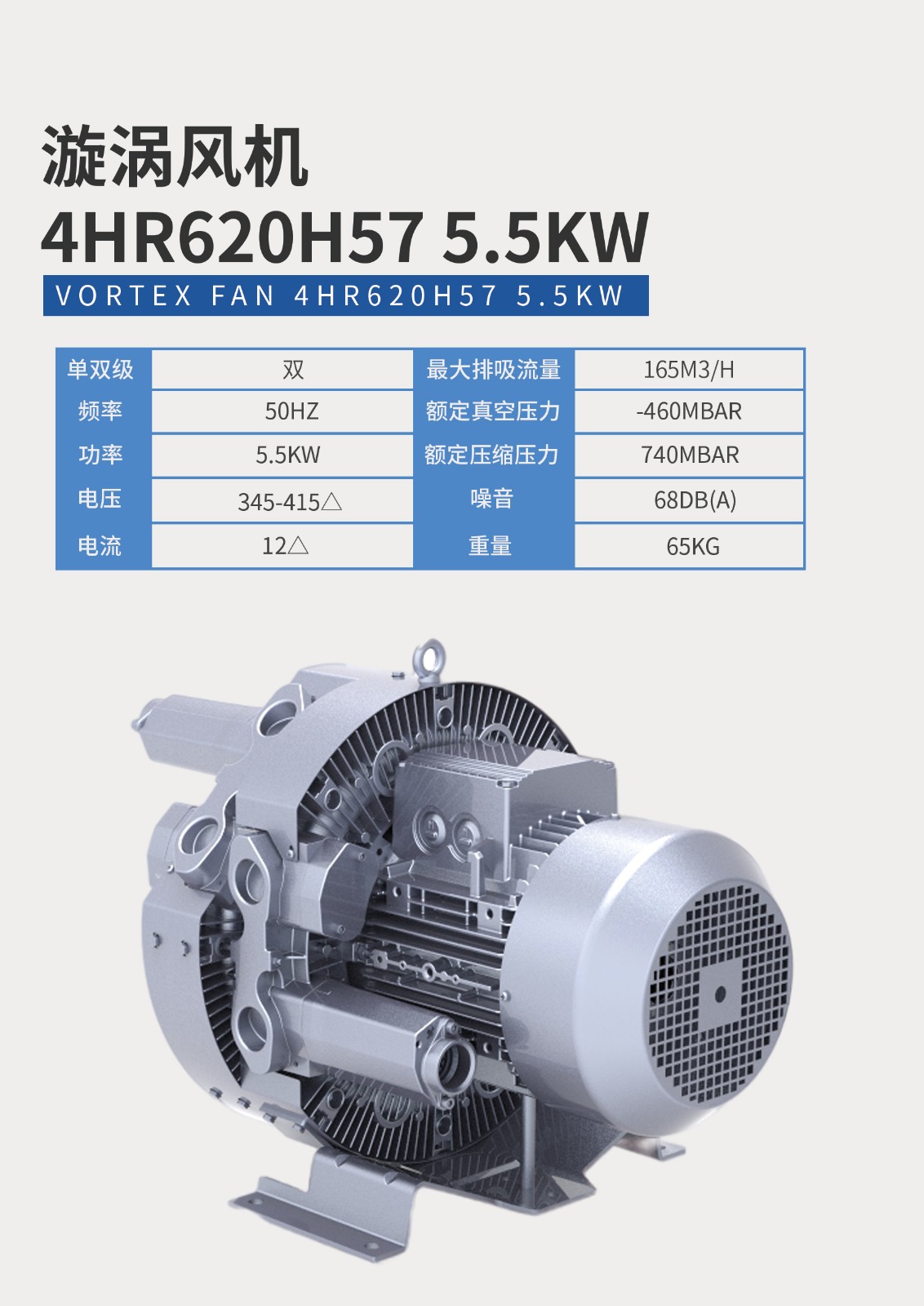 漩渦風機4HR620H57-5.5KW